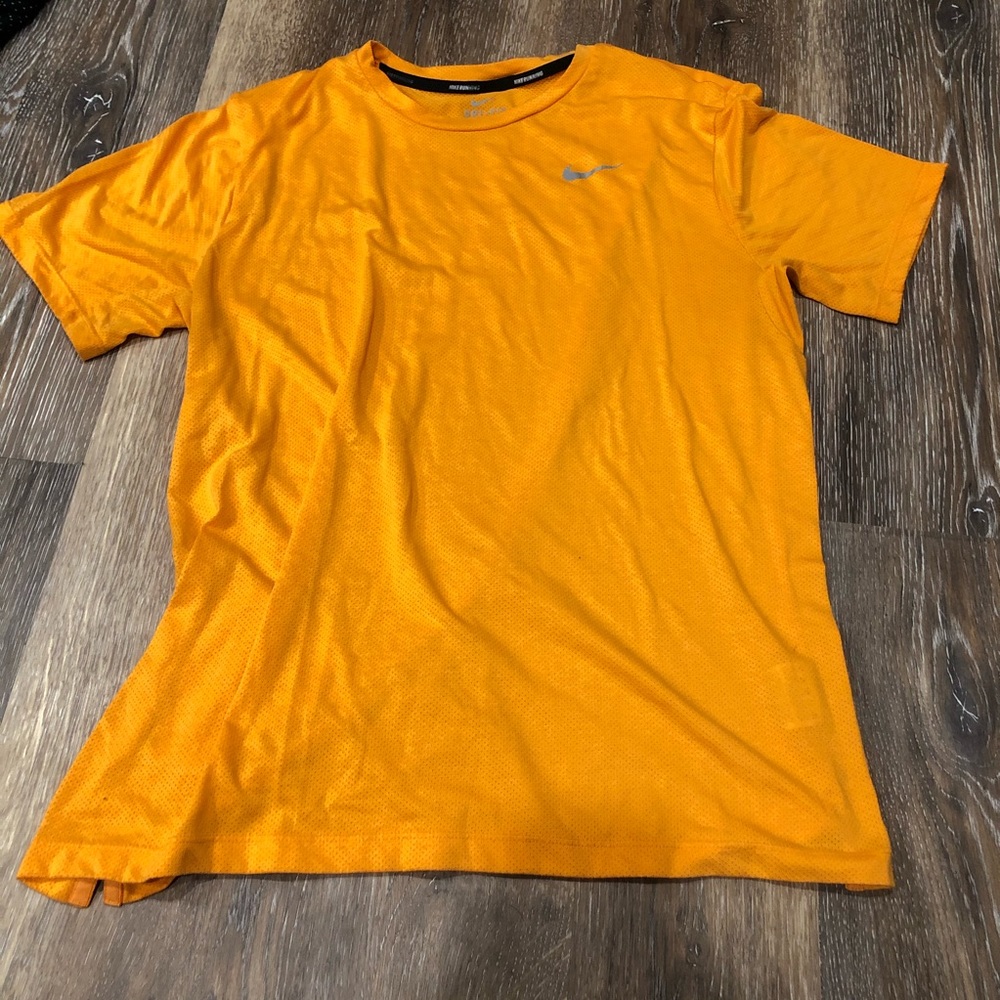 Nike Running Dri Fit Large Orange T-Shirt